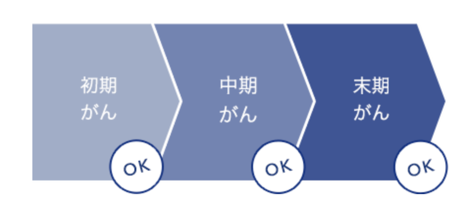 どの段階のがんでも、診断されたその日からしっかりカバー